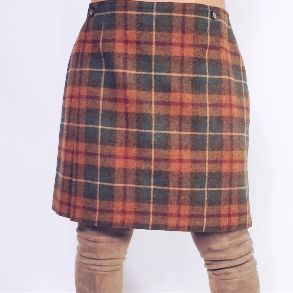 Plaid Wrap Skirt